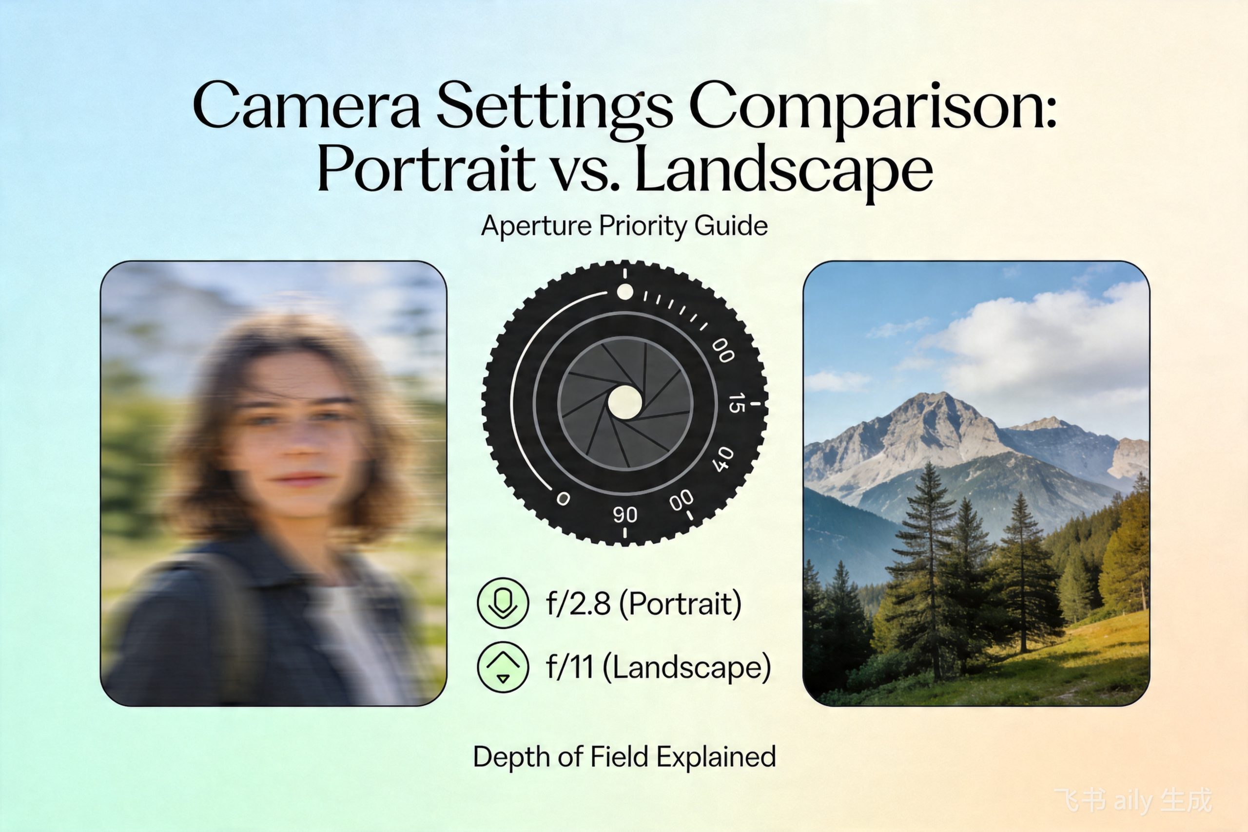 相机参数对比图