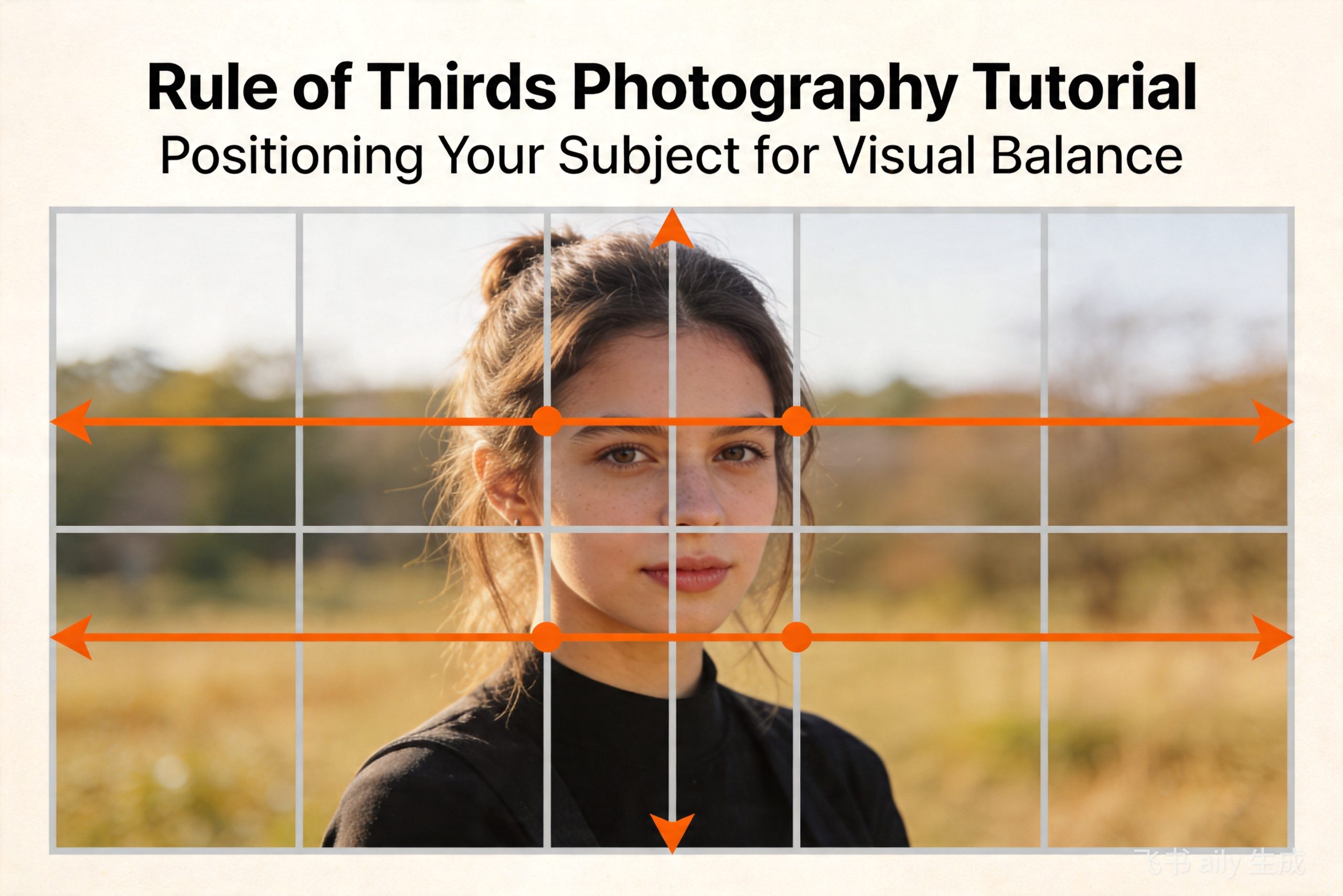 三分法构图示意图